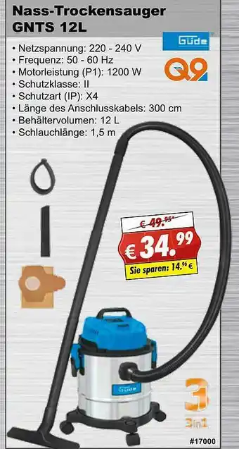 Stabilo Fachmarkt Nass-trockensauger Gnts 12l Güde Angebot