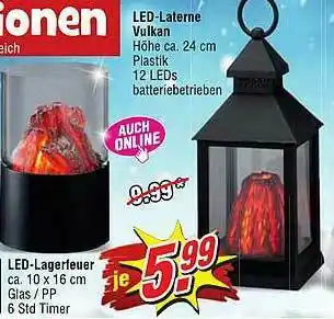 Wiglo Wunderland Led-lagerfeuer Oder Led-laterne Vulkan Angebot