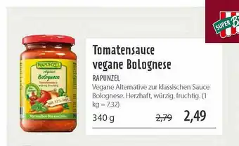 Superbiomarkt Tomatensauce Vegane Bolognese Rapunzel Angebot