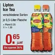 V Markt Lipton Ice Tea Angebot