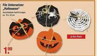 V Markt Filz Untersetzer „halloween” Angebot