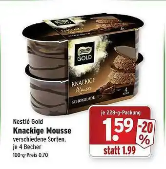 Wasgau Nestlé Gold Knackige Mousse Angebot