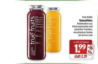 Wasgau True Fruits Smoothies Angebot