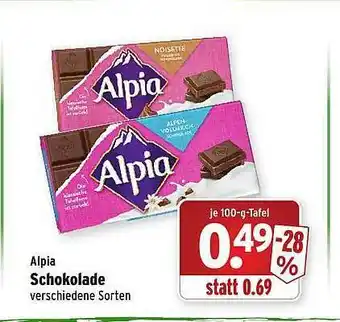 Wasgau Alpia Schokolade Angebot