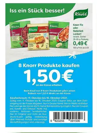 Wasgau Knorr Fix Oder Natürlich Lecker! Angebot