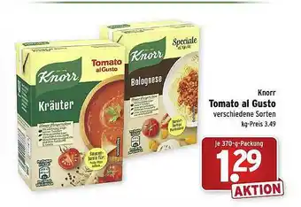 Wasgau Knorr Tomato Al Gusto Angebot