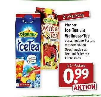 Wasgau Pfanner Ice Tea Und Wellness-tea Angebot