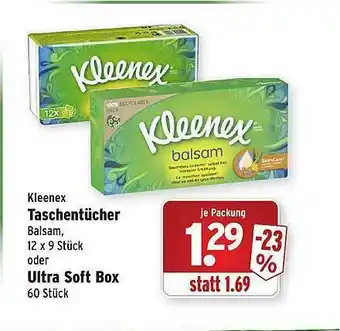 Wasgau Kleenex Taschentücher Oder Ultra Soft Box Angebot