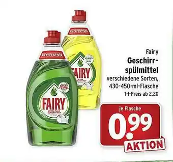 Wasgau Fairy Geschirrspülmittel Angebot