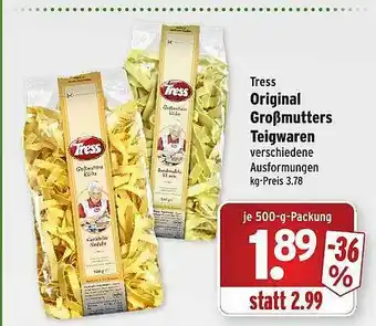 Wasgau Tress Original Großmutters Teigwaren Angebot