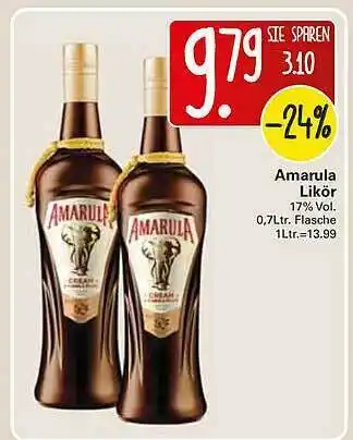 WEZ Amarula Likör Angebot