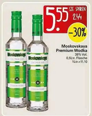 WEZ Moskovskaya Premium Wodka Angebot