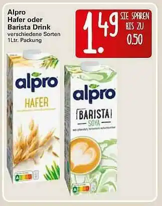 WEZ Alpro Hafer Oder Barista Drink Angebot