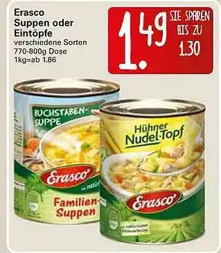 WEZ Erasco Suppen Oder Eintöpfe Angebot