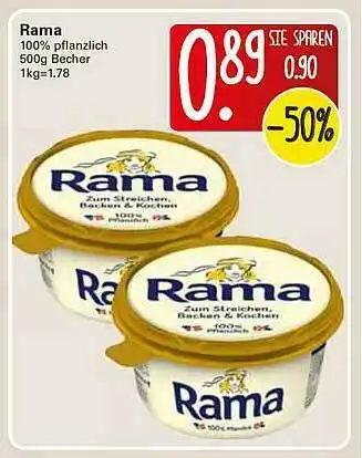 WEZ Rama 100% Pflanzlich Angebot