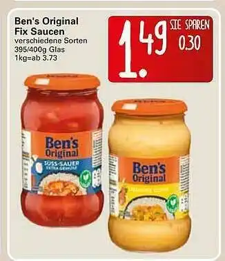 WEZ Ben's Original Fix Saucen Angebot