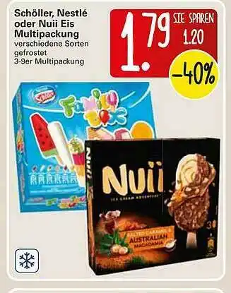 WEZ Schöller, Nestlé Oder Nuii Eis Multipackung Angebot