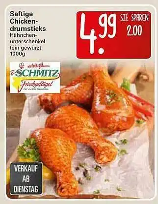 WEZ Saftige Chickendrumsticks Angebot