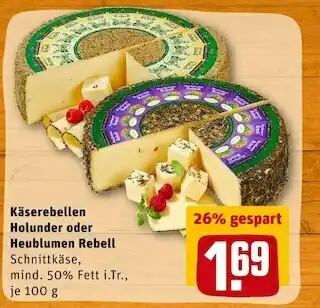 REWE Käserebellen holunder oder heublumen rebell Angebot