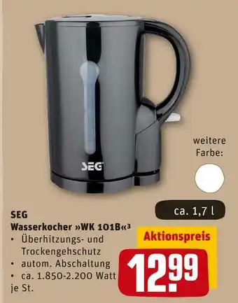 REWE Seg wasserkocher »wk 101b« Angebot