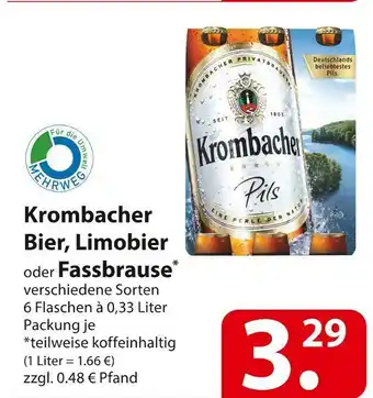 Famila Nord Ost Krombacher bier, limobier fassbrause* Angebot