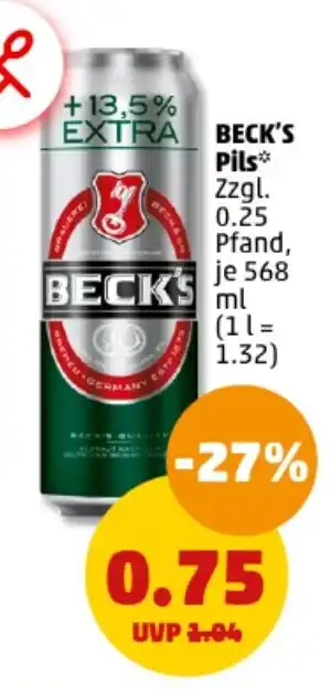 PENNY BECK'S Pils 568 ml Angebot