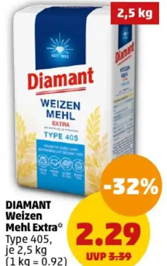 PENNY DIAMANT Weizen Mehl Extra 2,5 kg Angebot