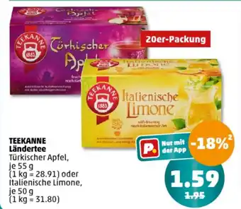 PENNY TEEKANNE Ländertee 55 oder Italienische Limone, 50 g Angebot