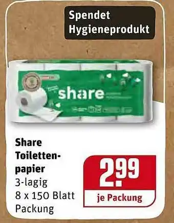 REWE Share Toilettenpapier Angebot