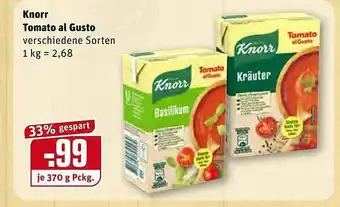 REWE Knorr Tomato Al Gusto Angebot