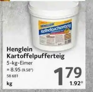 Selgros Henglein Kartoffelpufferteig Angebot