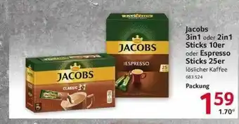 Selgros Jacobs 3in1 Oder 2in1 Sticks 10er Oder Espresso Sticks 25er Angebot