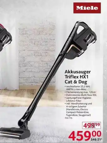 Selgros Miele Akkusauger Triflex Hx1 Cat&dog Angebot