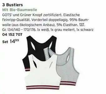 Tchibo 3 Bustier Mit Bio-baumwolle Angebot