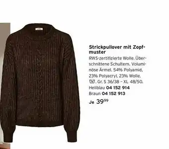 Tchibo Strickpullover Mit Zopfmuster Angebot