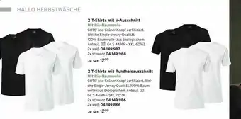 Tchibo 2 T-shirts Mit V-ausschnitt Oder Rundhalsausschnitt Angebot