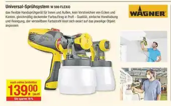 V Baumarkt Wagner Universal-sprühsystem W590 Flexio Angebot