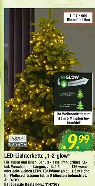 Hagebau Casaya Led-lichterkette „1-2-glow” Angebot