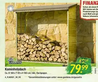 Hagebau Mr Gardener Kaminholzdach Angebot