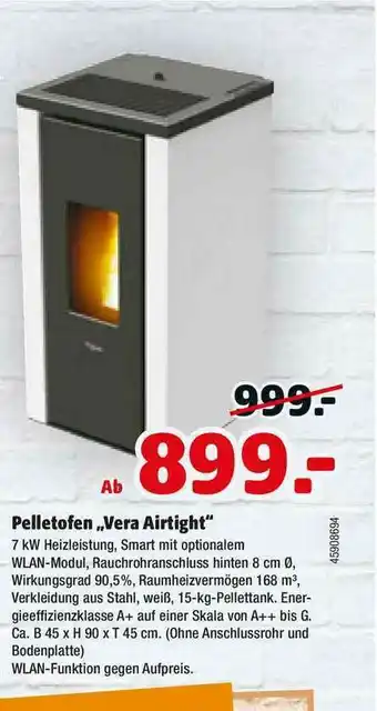 Hagebau Pelletofen „vera Airtight” Angebot