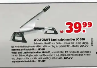 Hagebau Wolfcraft Laminatschneider Lc600 Angebot