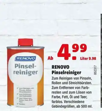 Hagebau Renovo Pinselreiniger Angebot