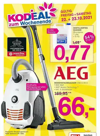 KODi Aeg Bodenstabsauger Angebot