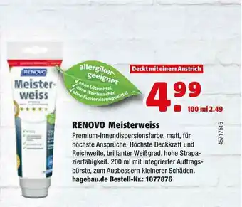 Hagebau Renovo Meisterweiss Angebot