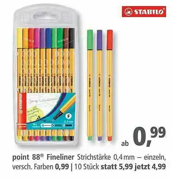 Pfennigpfeiffer Point 88 Fineliner Angebot