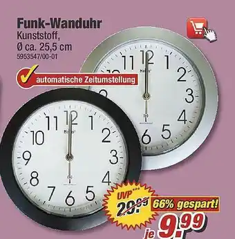 Poco Funk-wanduhr Angebot