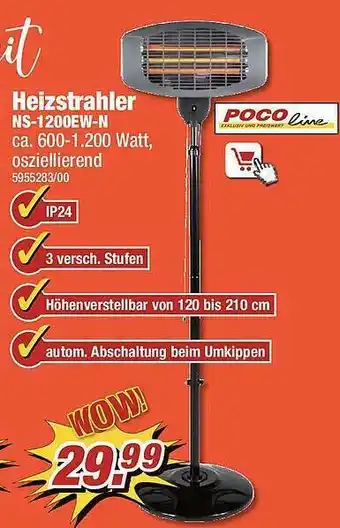 Poco Poco Line Heizstrahler Ns-1200ew-n Angebot