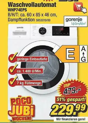 Poco Waschvollautomat Whp74eps Angebot