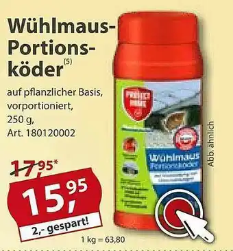 Sonderpreis Baumarkt Wühlmaus-portionsköder Angebot