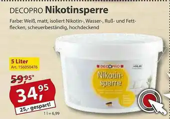 Sonderpreis Baumarkt Decopro Nikotonsperre Angebot